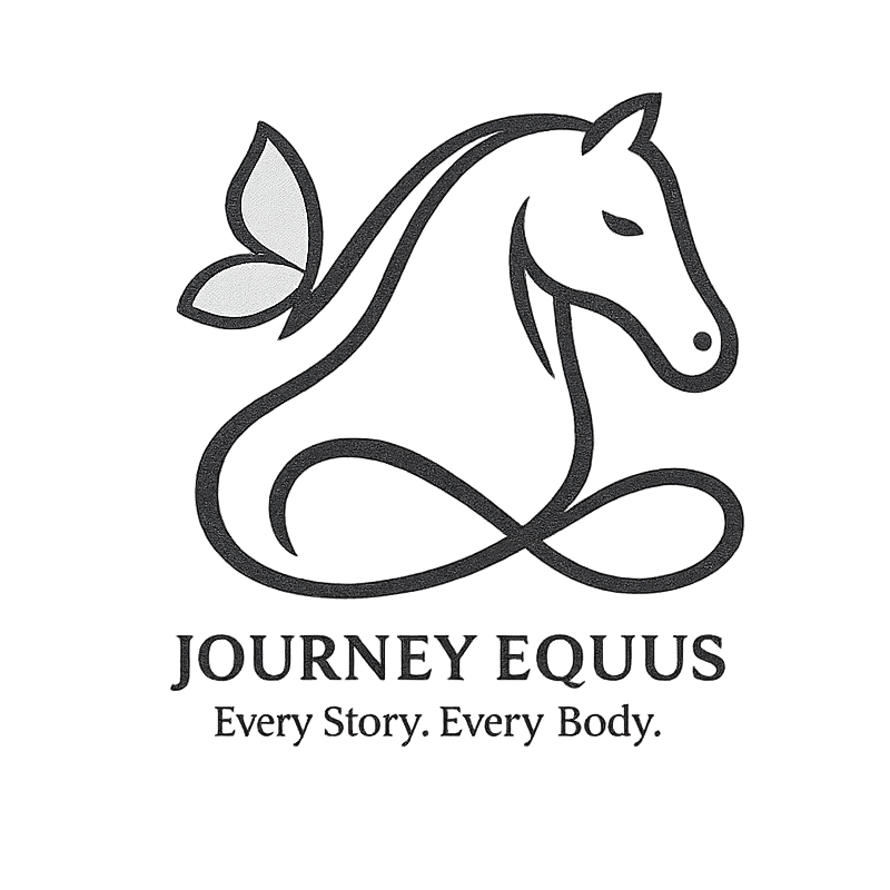 Journey Equus horse and butterfly logo